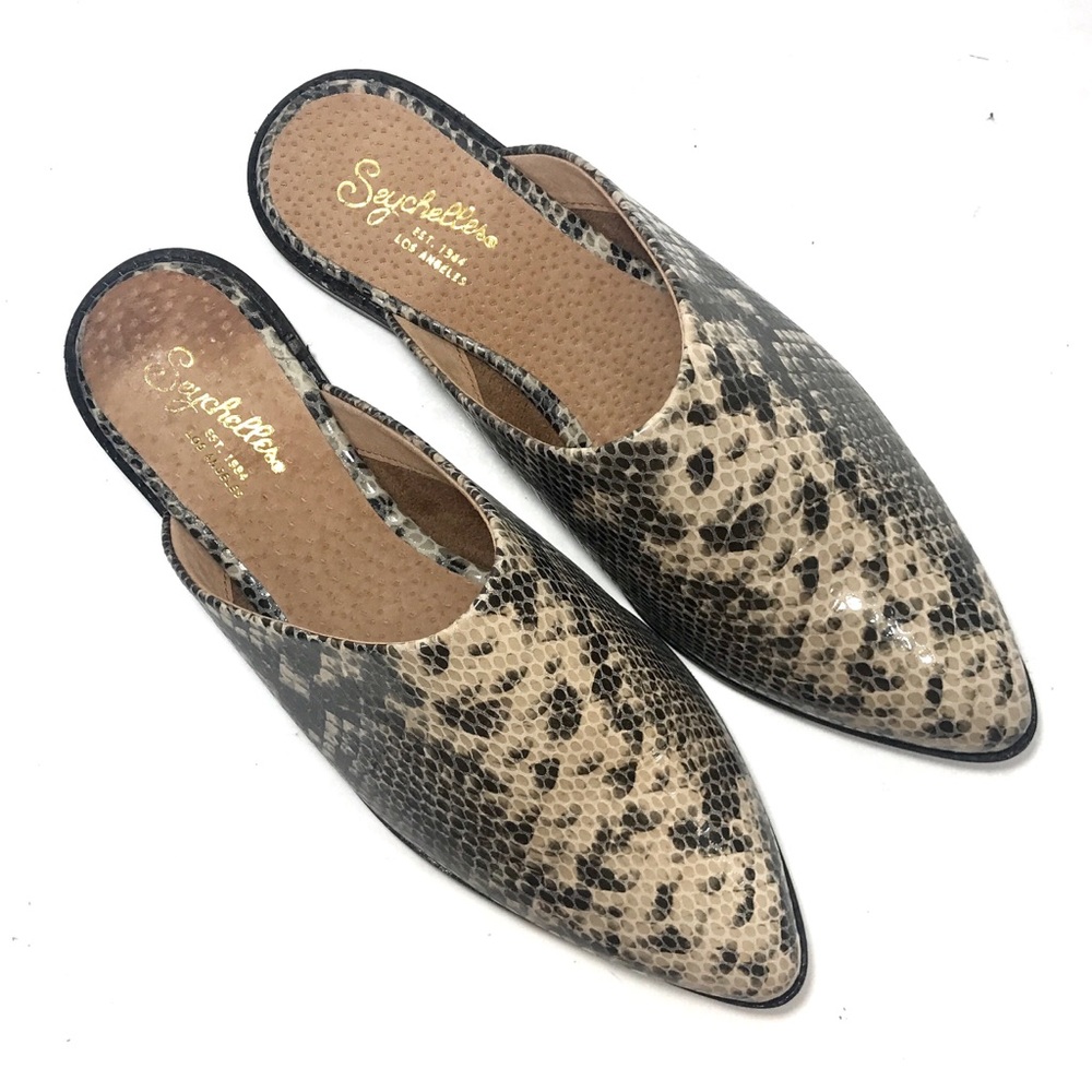 Seychelles Impersonate Snake Pattern Leather Mules - image 2